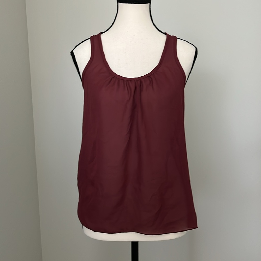 Charlotte Russe Sheer Tank Top with Bow Back